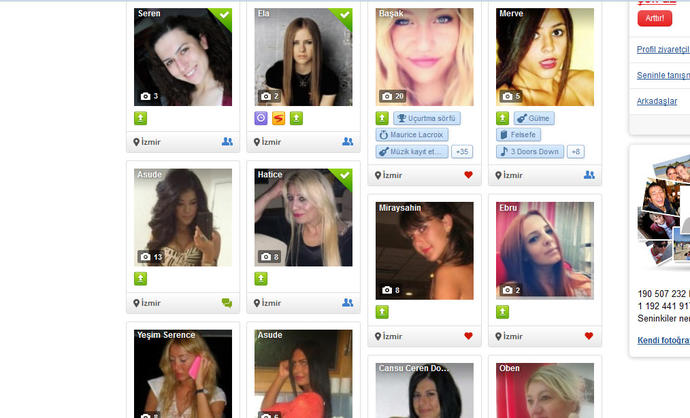 Badoo, Siberalem, Tinder, Tango, İstanbul. net, İzmir. net AMAÇ NE?