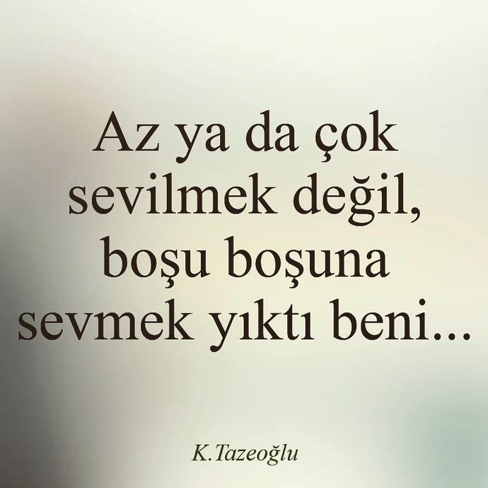 Siz hic Boşu Boşuna sevdiniz mi?