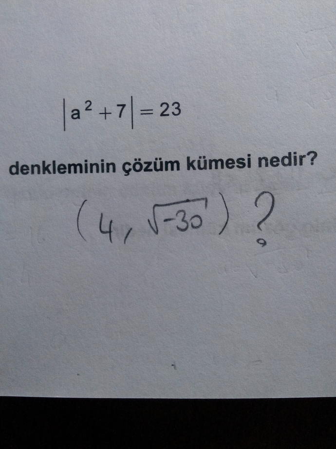 Mutlak değer sorusu nasıl cozcem?
