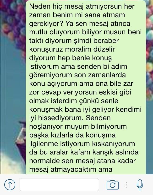 Sevdiğim çocuğa yazdığım mesaj çok saçma olmuş değil mi?