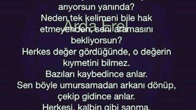 Neden bizi özlemeyeni özleriz ki?