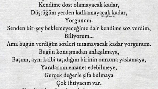 Bugün sizi anlatan söz, yazı, kelime ne, ruh haliniz nasıl🤕?