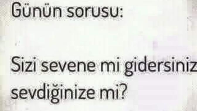 Evet arkadaşlar günün sorusu?