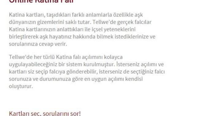 Katina Falı baktıran var mı?