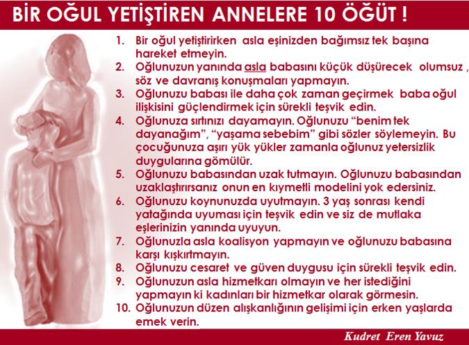 Bir Oğul  Yetiştiren Annelere 10 Öğütler?