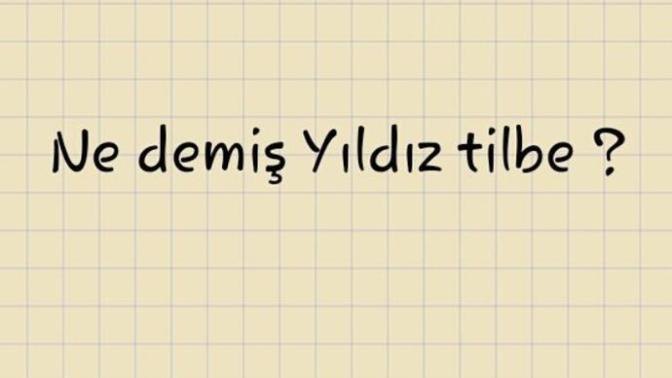 Ne demiş Yıldız Tilbe?