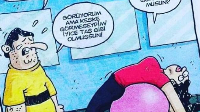Beni anlatan bir karikatür, inanamadım.Siz de spor yapmayı sever misiniz?