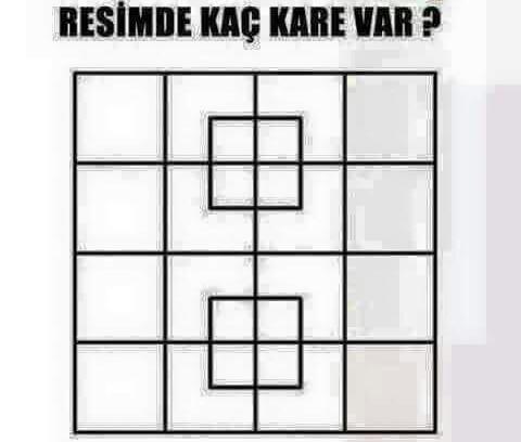 resimde kaç kare var ?