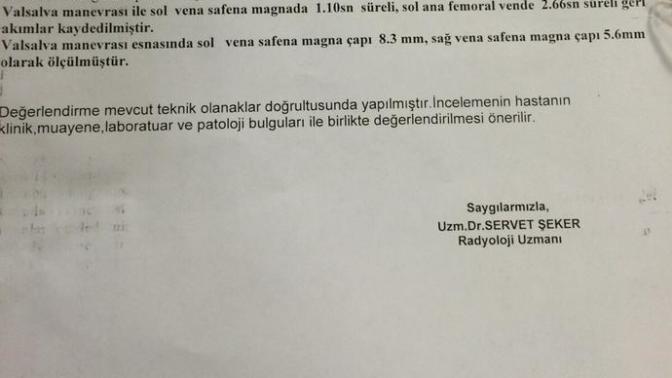 Tıp okuyanlar falan  bir  yardım edebilir mi bu raporda ne demek istiyor?
