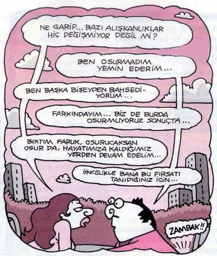 Soru şu: Hic sevgilinizin, eşinizin yanında osurdunuz mu?