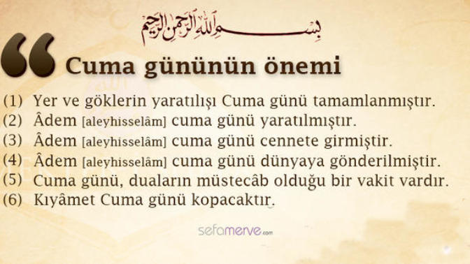 Cuma gününün önemi nedir?
