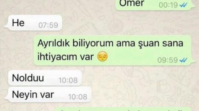 Şu an  eski sevgiliniz mesaj atsa ne yapardınız 😄?