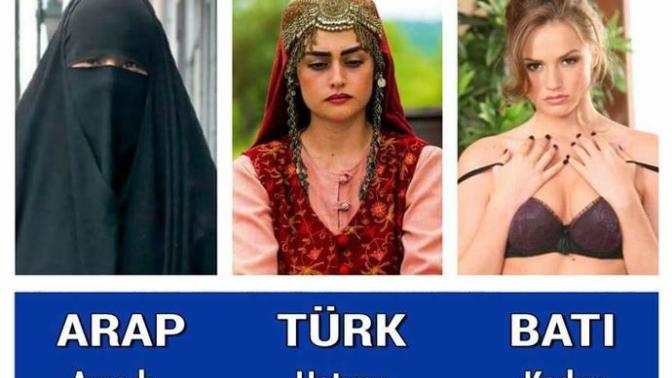 Arap kadını, Bati kadını ve Turk kadını doğru mu bu?