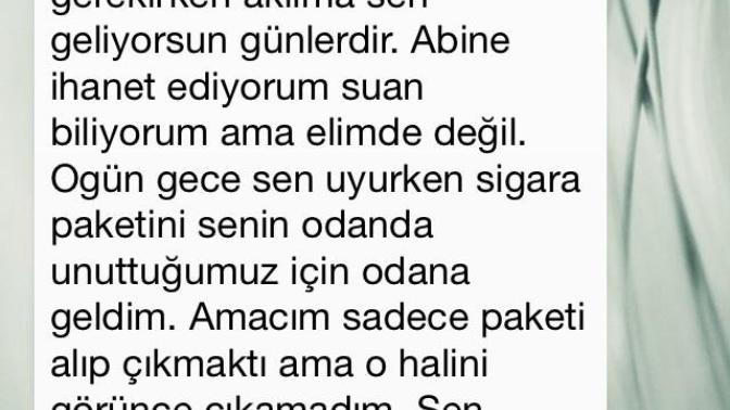 Abimin arkadaşından böyle bir mesaj aldım ve ben şu an  şoktayim?