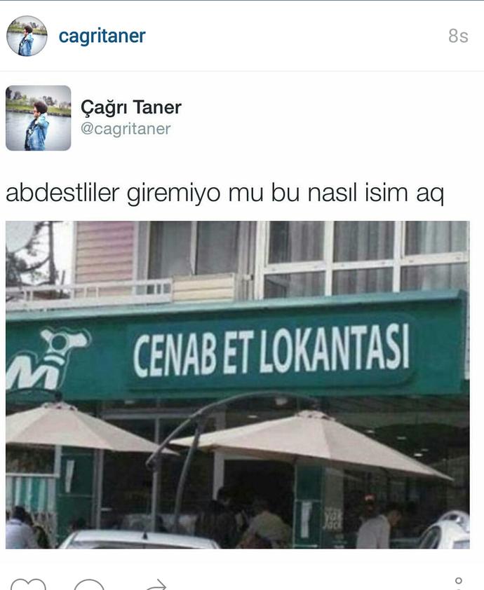 Cenab et lokantasinda et yermiydiniz?