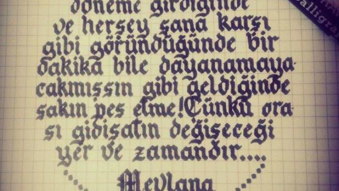 Sizce nasıl olmuş arkadaşlar? Kaligrafi?