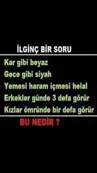bilene helal olsun soru foto da?