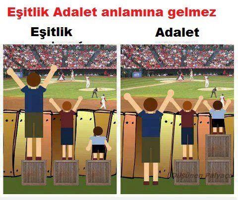 Adalet ve eşitlik arasındaki fark nedir sizce?