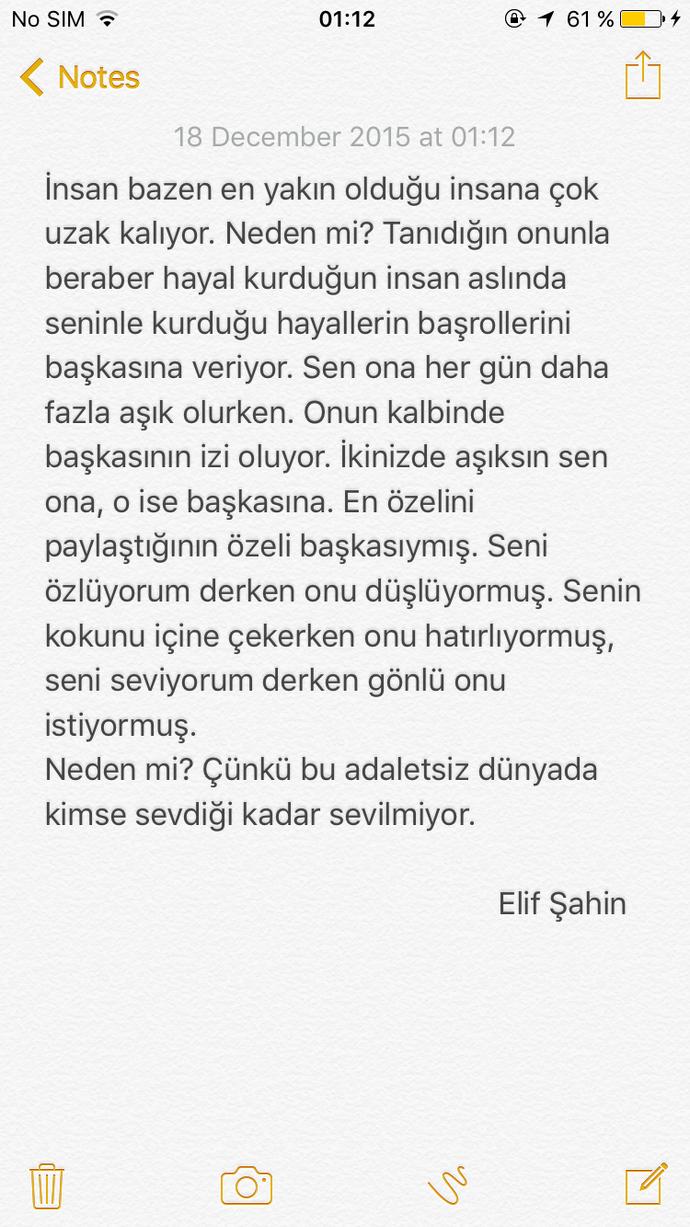 Kimse sevdiği kadar sevilmez?