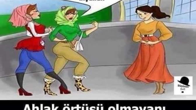 Ahlak ortusu olmayani, bas ortusu "dindar" yapar mi? (Resimli)?
