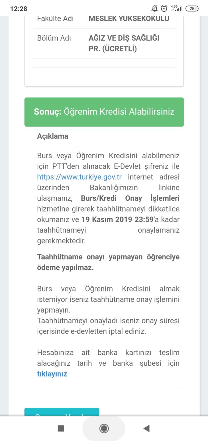 Kyk geri ödemeli burs olduğunu nerden anlarım?