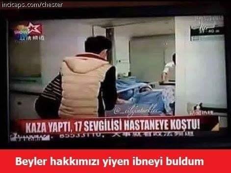 Kaza yaptı 17 sevgilisi hastaneye koştu :D ?
