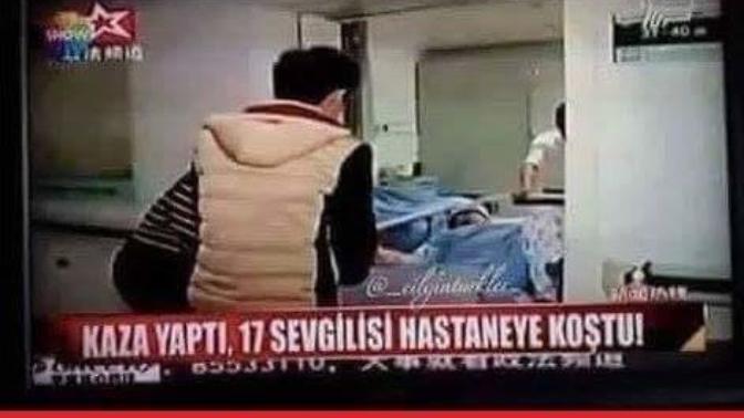 Kaza yaptı 17 sevgilisi hastaneye koştu :D?