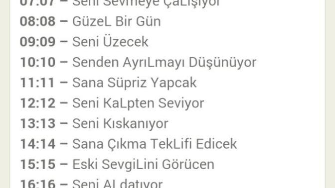 Aşk saatlerine inanıyor musunuz?