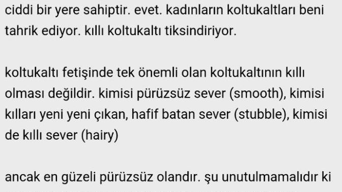 Koltukaltı fetişzmine nasıl bakıyorsunuz? lütfen yorum yapınız (Resimli )?