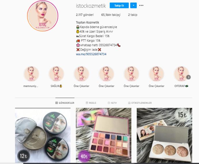 Intagram makyaj sayfaları