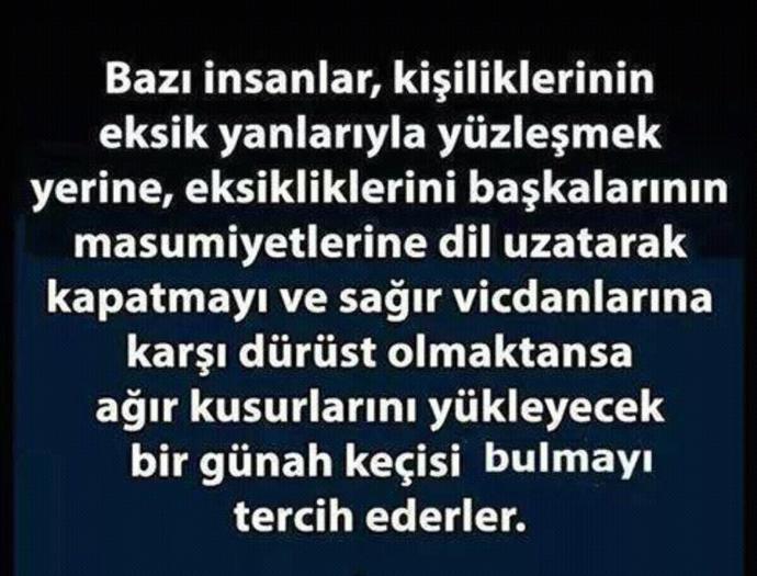 Bazı insanlar eksik yanlarını başkasında kusur arayarak kapatıyor olabilir mi?