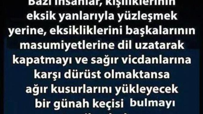 Bazı insanlar eksik yanlarını başkasında kusur arayarak kapatıyor olabilir mi?