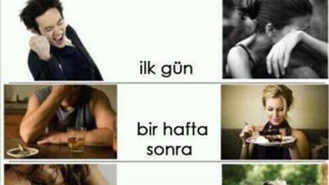 İlişki bittikten sonra erkek ve kadın psikolojisi nasıldır sizce?