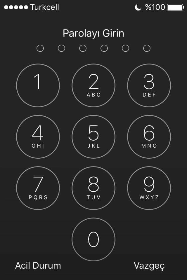 Sizin telefon parolası nedir  :) ?