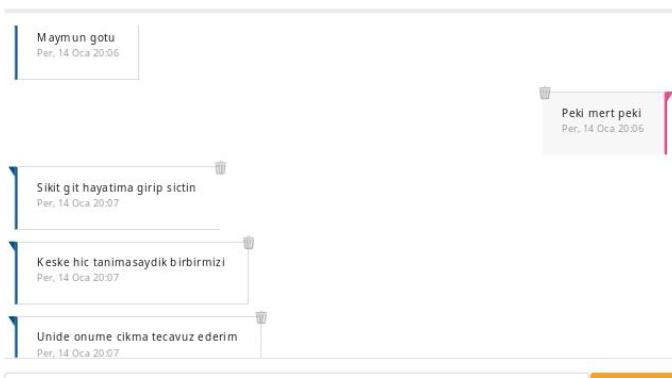 Bana bu mesajları atan biri utanmadan barışalım mı diyor. Sizce buna adam denir mi (resimli) ?