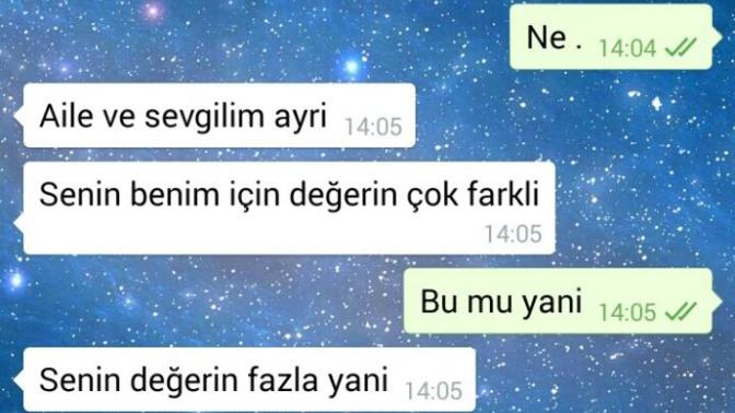 "Aile ayrı , sen ayrı " dedi sizce ne demek istiyor?