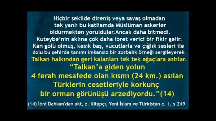 Arapların Türklere yaptıgı Talkan Katliamı hakkında ne düşünüyorsunuz ?