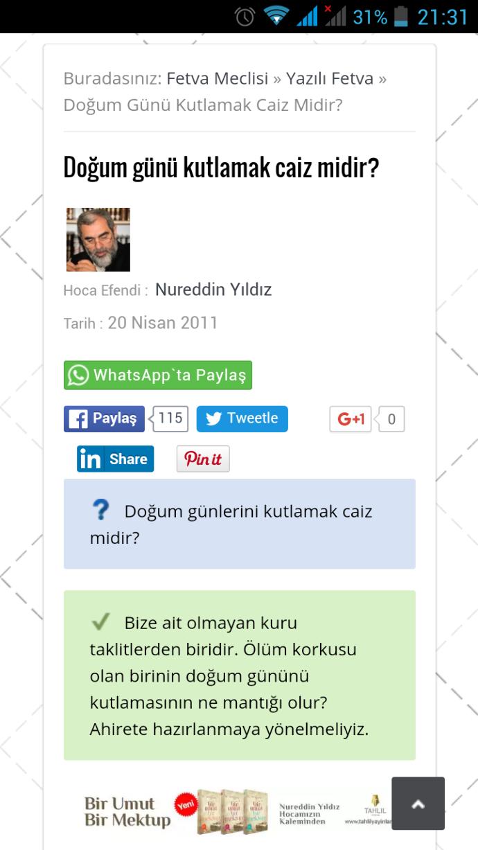 Doğum günü kutlamak doğru bir şey mi sizce ? ( Sorum müslümanlara ) ?
