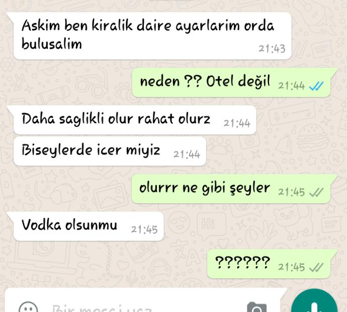sevgilimle olan yazismamiz ne yapmaya çalışıyor ?