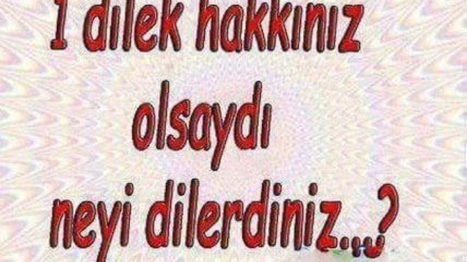 1 dilek hakkınız olsaydı neyi dilerdiniz?