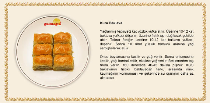 Normal baklava mı? Kuru baklava mı?