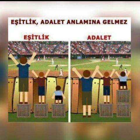 Eşitlik mi ? Adalet mi? EŞİTLİK ADALET DEMEK Mİ?
