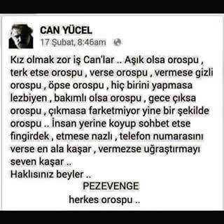 Ne güzel demiş can yücel siz ne düşünüyorsunuz?
