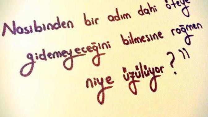 İnsan Nasibinden bir adım dahi öteye gidemeyeceğini bilmesine rağmen niye üzülüyor?