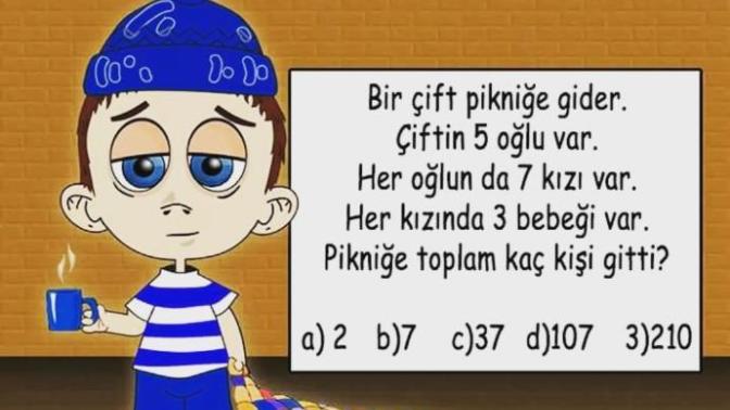 Zekasına güvenen bu soruyu yapar 😂😂?
