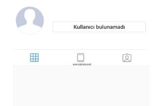 Kullanıcı bulunamadı