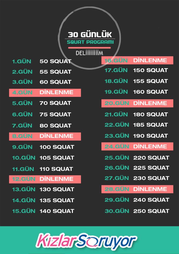 Kızlar için 30günlük squat programıı, sende böyle bir kalçaya sahip olmak istemez misin?