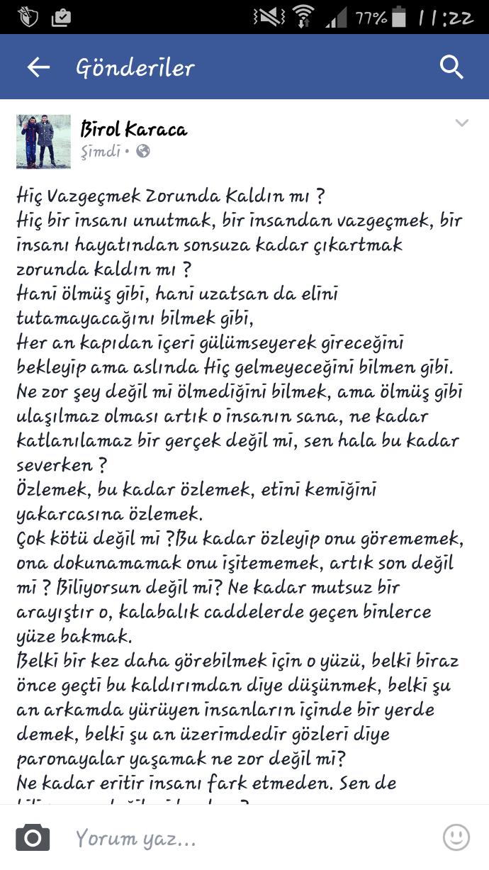 Bir insani unutmak zorunda kaldın mı hiç?