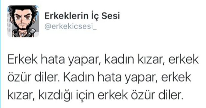 Erkekler kızdığı zaman haklı olduğu halde niye özür diler?