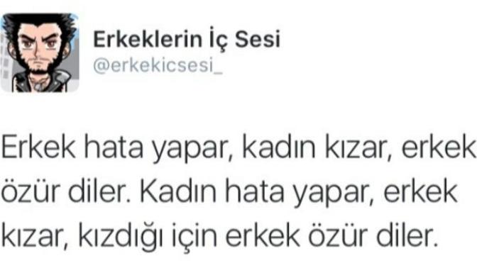 Erkekler kızdığı zaman haklı olduğu halde niye özür diler?